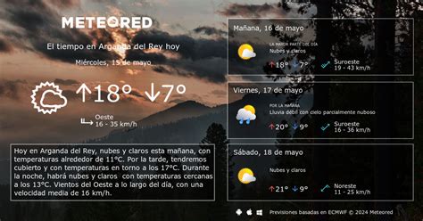 El Tiempo en Arganda del Rey. Predicción a 14 días